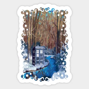 Frozen Tardis Doctor Who Sticker